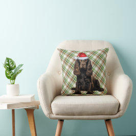 Bruine Cocker Spaniel Seizoensgebonden Plaid Chris Kussen