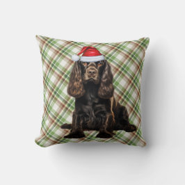 Bruine Cocker Spaniel Seizoensgebonden Plaid Chris Kussen