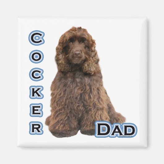 Bruine Cocker Spaniel Vader 4 - Magneet (Voorkant)