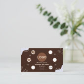 Bruine Coffee Loyalty Card Moderne Cafe Stijl (Staand voorkant)