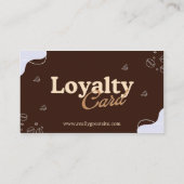 Bruine Coffee Loyalty Card Moderne Cafe Stijl (Achterkant)