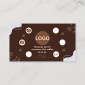 Bruine Coffee Loyalty Card Moderne Cafe Stijl (Voorkant)