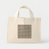 Bruine combinatiehoundstooth door Shirley Taylor M Mini Tote Bag (Voorkant)