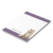 Bruine Coole Kattenbril Notitieblok (Linkerzijde)