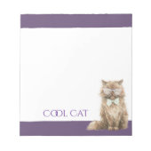 Bruine Coole Kattenbril Notitieblok (Voorkant)