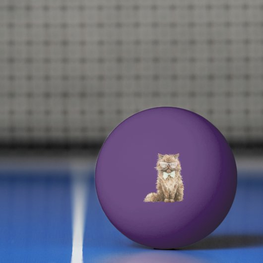 Bruine Coole Kattenbril   Pingpongbal (Net)