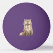 Bruine Coole Kattenbril   Pingpongbal (Voorkant)
