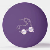 Bruine Coole Kattenbril   Pingpongbal (Achterkant)