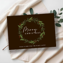 BRUINE CORPORATE CHIC HOLLY BERRY KRANS KERST FEESTDAGENKAART