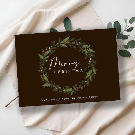 BRUINE CORPORATE CHIC HOLLY BERRY KRANS KERST FEESTDAGENKAART