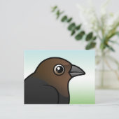Bruine cowbird briefkaart (Staand voorkant)