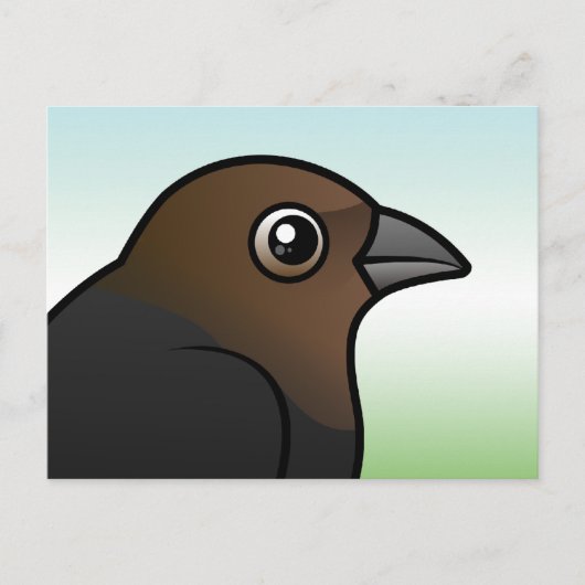 Bruine cowbird briefkaart (Voorkant)