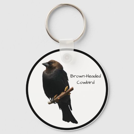 Bruine cowbird sleutelhanger (Voorkant)
