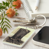 Bruine Cowboy Boots met Spurs Sleutelhanger (Voorkant Rechts)