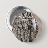 Bruine Creeper-toets Ronde Button 7,6 Cm (Voorkant /achterkant)