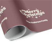 Bruine crème beige Vrolijk kerstvoordeel Cadeaupapier (Rol Hoek)