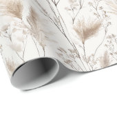 Bruine Crème Bruine Strandgras Cadeaupapier (Rol Hoek)