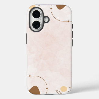 Bruine Crème Esthetische Bloem Linktree | iPhone 16 Hoesje