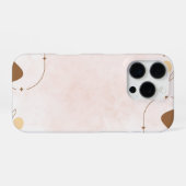 Bruine Crème Esthetische Bloem Linktree | iPhone Hoesje (Achterkant horizontaal)