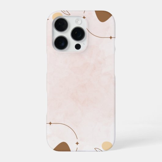 Bruine Crème Esthetische Bloem Linktree | iPhone Hoesje (Achterkant)