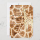 Bruine crème Giraffe Kaart (Voorkant)
