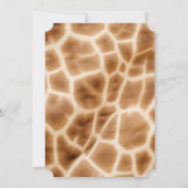 Bruine crème Giraffe Kaart (Achterkant)