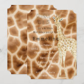 Bruine crème Giraffe Kaart (Voorkant / Achterkant)