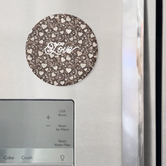Bruine Crème Harten Magneet (Insitu (Koelkast))