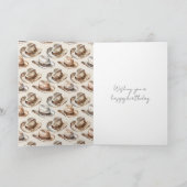 Bruine Crème Hoeden Avontuur Verjaardag Kaart (Binnen)