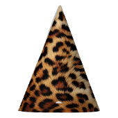 Bruine Crème Leopard Dierenprint Feesthoedjes (Links)