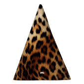 Bruine Crème Leopard Dierenprint Feesthoedjes (Rechts)