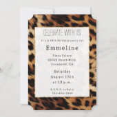Bruine Crème Leopard Dierenprint Kaart (Voorkant)