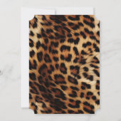 Bruine Crème Leopard Dierenprint Kaart (Achterkant)