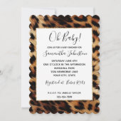 Bruine Crème Leopard Dierenprint Kaart (Voorkant)