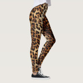 Bruine Crème Leopard Dierenprint Leggings (Rechts)
