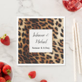 Bruine Crème Leopard Dierlijke Bruiloft Servet (Insitu)