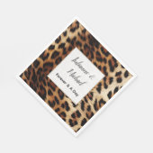 Bruine Crème Leopard Dierlijke Bruiloft Servet (Hoek)
