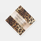 Bruine Crème Leopard Dierlijke Bruiloft Servet (Hoek)