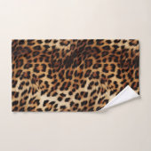 Bruine crème luipaard dier bad handdoek (Handdoek)
