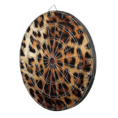 Bruine crème luipaard dier dartbord (Voorkant Rechts)