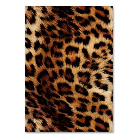 Bruine crème luipaard dier kaart (Achterkant)
