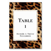 Bruine crème luipaard dier kaart (Voorkant)