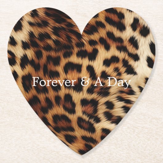 Bruine crème luipaard dier kartonnen onderzetters (Voorkant)