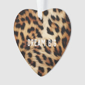 Bruine crème luipaard dier ornament (voorkant)