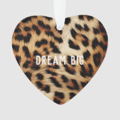 Bruine crème luipaard dier ornament (voorkant)