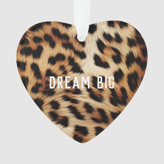 Bruine crème luipaard dier ornament (voorkant)