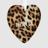 Bruine crème luipaard dier ornament (voorkant)