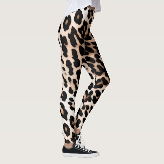Bruine crème luipaard leggings (Rechts)