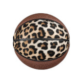 Bruine crème luipaard print basketbal (Voorkant)