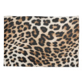 Bruine crème luipaard print kussensloop (Achterkant-Links)